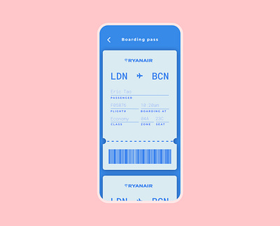 024 #DailyUI Boarding Pass boarding pass branding dailyui dailyuichallenge digital design mobile ui travel travel app travel app design ui ui design ux