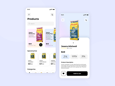 Pet Shop Mobile app animals app blue cat design dog ecommerce figma food mobile pet pets products shop trend ui ux vet white zoo