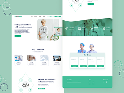 Innerpeace health website app design icon logo medical medicine mentalhealth minimal psychologist psychology typography ux website
