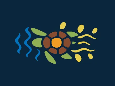 Turtle camp logo beach branding logo sand sea tortoise tortue tortuga tracks turtle