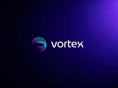Vortex Cryptocurrency Logo Design #1 abstract abstract logo blockchain blockchain logo brand identity crypto crypto logo cryptocurrency cryptocurrency logo futuristic futuristic logo gradient gradient logo logo logo design modern vortex