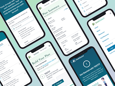 SURVIVEiT cancer mobile ui probono ui ui design ux ux design visual design