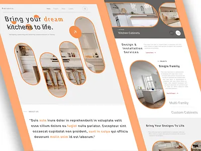 Kitchen Manufacturing Landing Page architect branding cabinet design followme furniture graphic design home homepage illustration interior kitchen landing page minimalist motion graphics property service ui ux web design