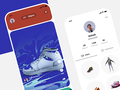 AR Sneakers App app app design ar app ar scanner augmented reality branding design ecommerce app illustration inspiration logo mobile app sneakers app ui uiux ux vr app wahab wstyle