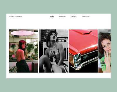 Concept. Photographer Misha Shapalov website actor figma figmadesign illustration junior junior designer minimalistic ux ui design webdesign website