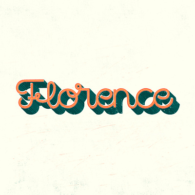 Florence design font illustration lettering logo type typography