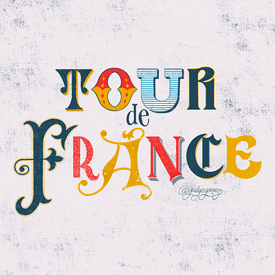 Tour de France font france illustration lettering logo type typography