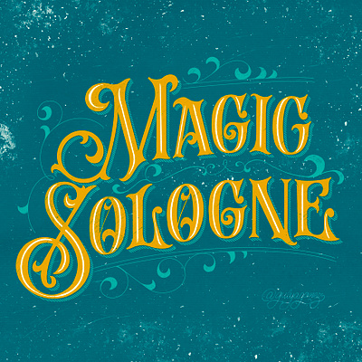 Magic Sologne design font illustration lettering logo type typography