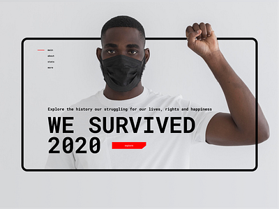 We survived 2020 2020 black blackandwhite design minimalism ui ux