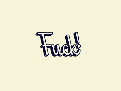 Fuck! badge badge design branding design flat illustration lettering logo type typography vector