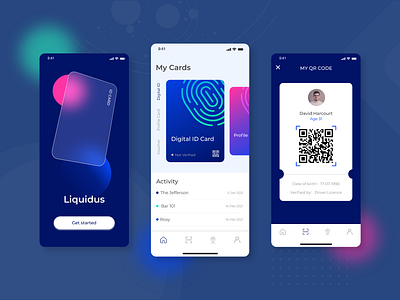 Digital ID App Design card digital id ui ux wallet ui walletapp