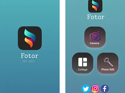 Fotor - Photo Editor App apdesign app appdesign design editor editorapp illustration logo mobile ui ui uidesign