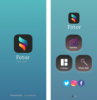 Fotor - Photo Editor App apdesign app appdesign design editor editorapp illustration logo mobile ui ui uidesign