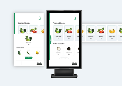 Kiosk UI Design greendesign greenjuice ui ui design uidesign uidesigner