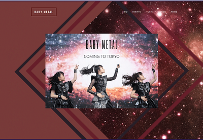 Baby Metal Music Website Mockup ui ui design ui ux ux web design web designer web developer web development website website design