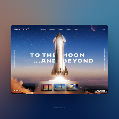 SpaceX - Website Concept bitcoin elonmusk spaceship spacex ui ux web web design webdesign website