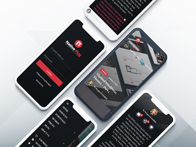 Native Plug Mobile Theme app design mobile app mobile blog theme mobile theme