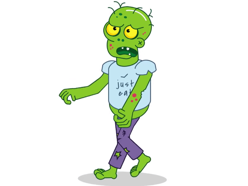 Zombie animation illustration vector