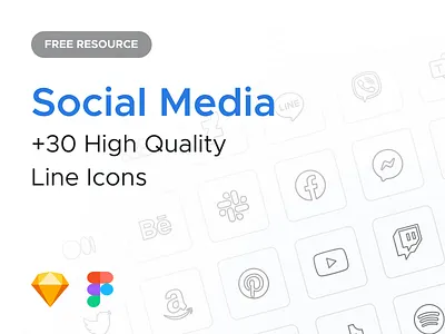 Free Social Media Icons agence behence design dnd facebook free icon media messenger network outline pack pinterest resource slack social stroke twitch twitter ui