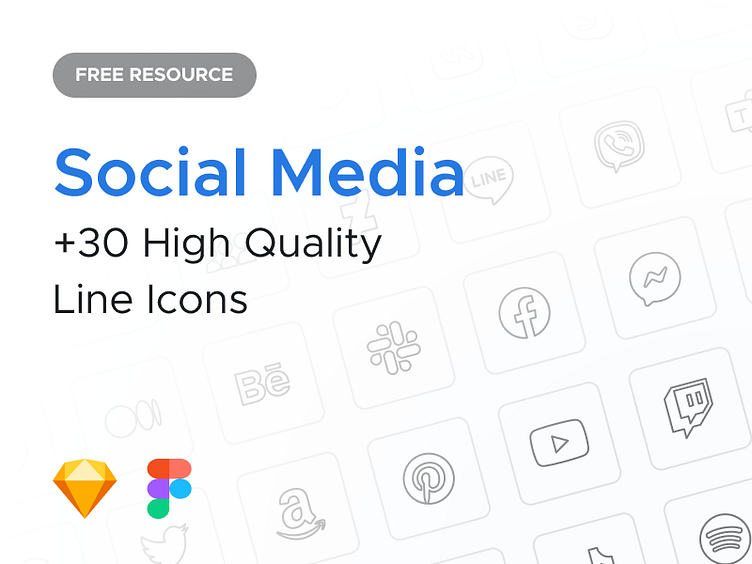 Free Social Media Icons by Agence Dn'D on Dribbble