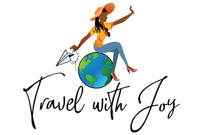 Travel with Joy decent logo design feminine feminine design illustration logo logo design logodesign logos