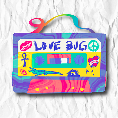 LOVE BUG branding colorfull design illustration rainbows retro typogaphy typography