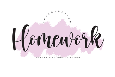 Homework Handwritten Font fashion fonts handwriting fonts handwritten fonts labeling lettered luxury fonts product flyer simple font trendy font vintage font