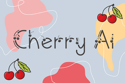 Cherry AI Decorative Font beautiful font crafting creative letterhead cute fonts decorative font fancy fonts fruit logo greeting cards logo fonts typeface. lettering