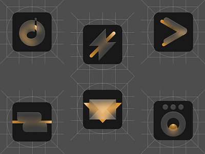 Glassmorphism icon set app apps design figma icon icon set set web