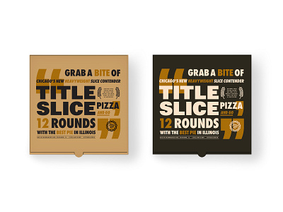 Title Slice Pizza Boxes branding identity packaging design typography