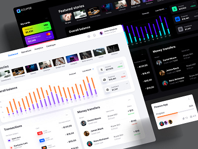 Eclipse - Figma dashboard UI kit for data design web apps 3d animation branding chart dashboard dataviz design desktop graphic design illustration infographic logo motion graphics statistic template ui