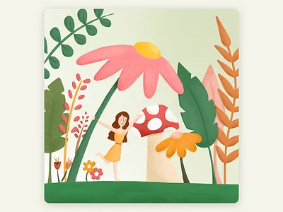 That Tiny Happy Forest drawing flowers forest illustration procreate