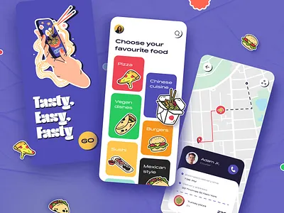 Food delivery - Mobile app app app design delivery app food food app food delivery food delivery app mobile app mobile app design mobile design mobile ui