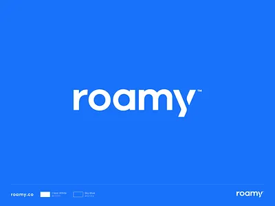 Roamy Logo brand branding design domain logo logotype modern sale simple vector