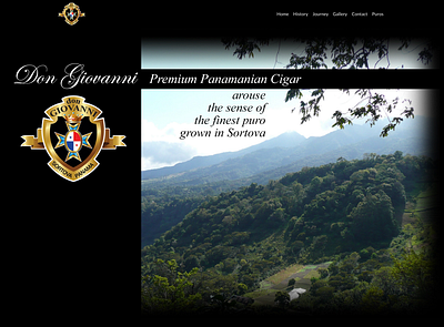 Don Giovannni Cigars website branding product photography website design