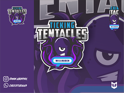 Tentacles art design gaming gaming logo graphic design illustration illustrator logo mascot mascot design mascotlogo octopus