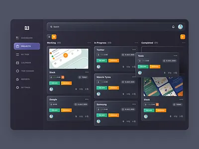 Project Management design activity calendar cards dashboard design glass effect glassmorphic project project management task task management ui web