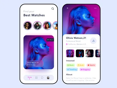 Match Maker App Concept branding dailyuichallenge datting datting app design match match finder mobile app partner finder social media tinder ui ux valentine