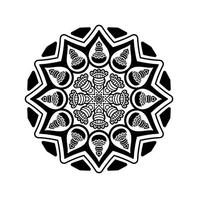 Simple Mandala Art Design 15 pattern design