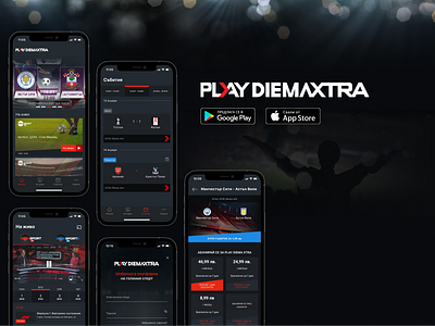 Sports Content App Dark android app design dark mode dark theme epg events figma games ios league live events mobile app sports sports channels ui user experience user interface ux video streaming