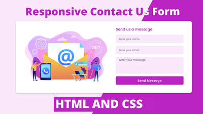 Responsive Contact Us Form in HTML CSS contact form design contact page design contact us form contact us page contactufordesign contactusform contactuspage contactuspagedesign form design html css htmscss responsive contact us form responsive contact us page