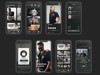 BARBELL BRIGADE Mobile Application adobe xd app barbell barbell brigade fitness fitness app lifting sports ui
