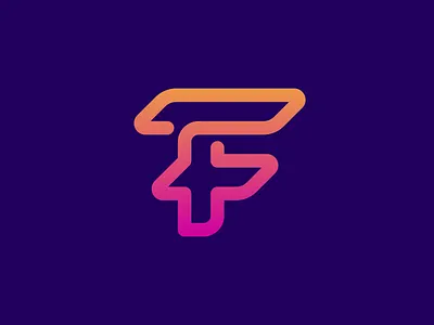 Letter F Logo Design Symbol - Monogram, Lettermark blockchain brand branding business cards stationery cryptocurrency design f f logo finance fintech icon icons letter letter f lettermark logo loog lgoo lgo monogram symbol tech