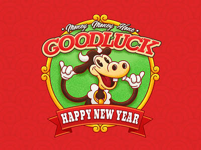 The Chinese year of cow chinese new year cow disney illustration ui