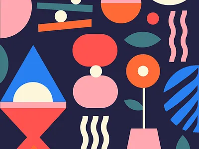 Mood design flat flowing geometric art graphic illustration