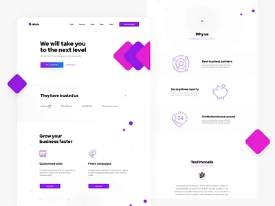 W h i r l s clean design flat help landing page product service simple ui ux