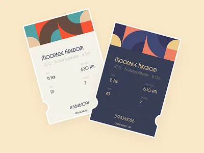Movie Ticket abstract art deco cinema cinema ticket design geometric geometric art geometric design minimal movie ticket pastel color ticket vip