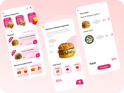 Food delivery app app burger menu burgers design ecommerce ecommerce design figma food food app food delivery food delivery app food design foodie glassmorphism minimal restaurant restaurant app ui