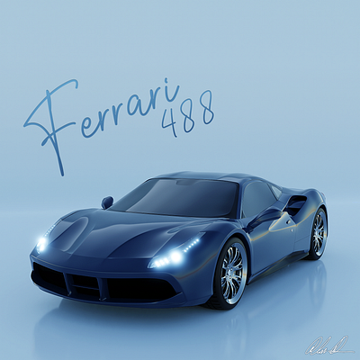 Ferrari 488 3d blender car design ferrari modeling