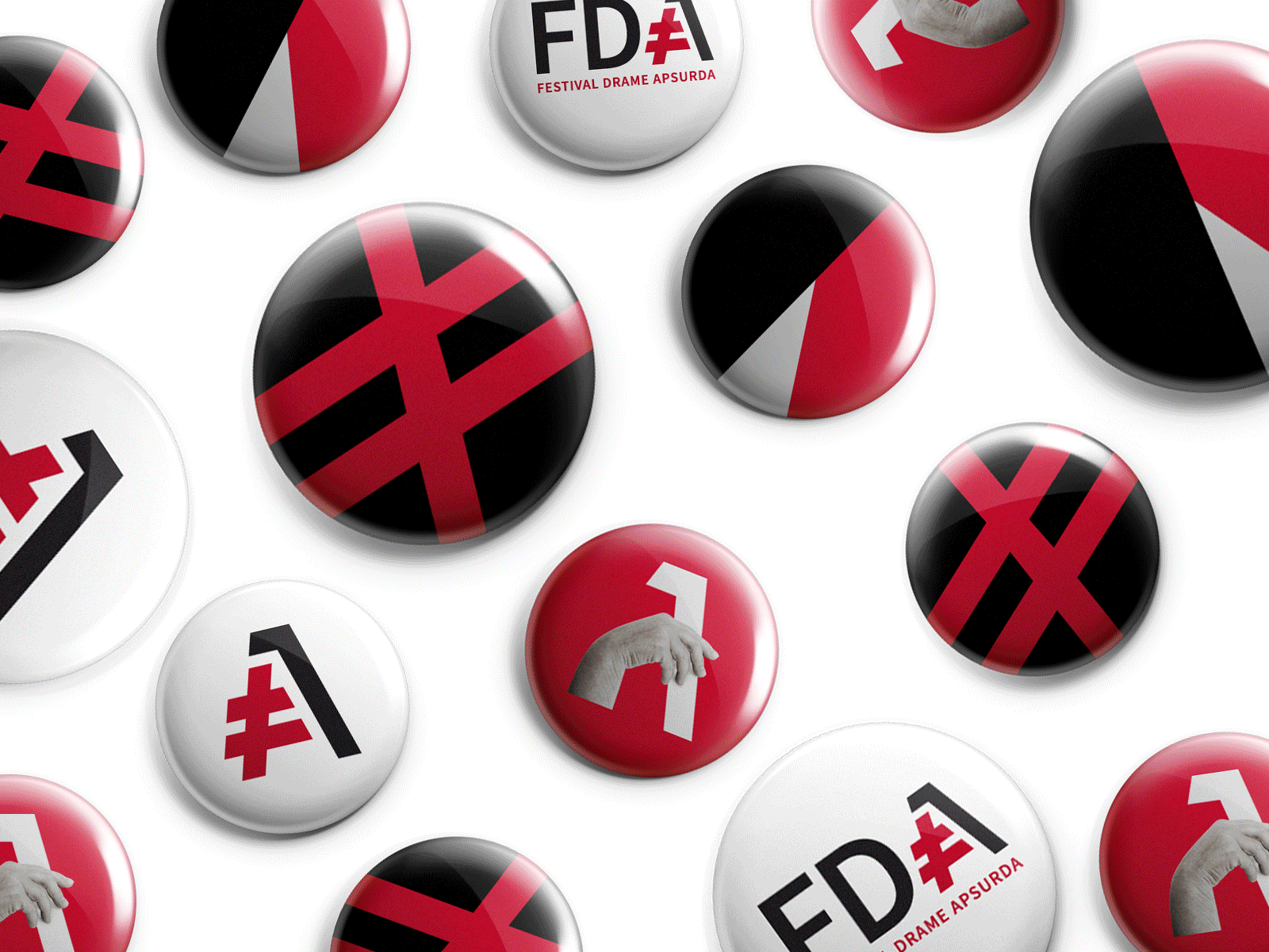 The Theatre of the Absurd Festival_part 6 (final) black branding branding design festival grey logo mark print print design promo red the theatre of the absurd theatre visual identity